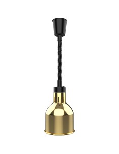 Professional Single Head Hanging Warming Lamp, Infrared Food Warmer with Gold Finish, Ø170×261mm - Ideal for Commercial Kitchens 2