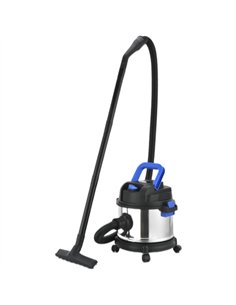 Professional Stainless Steel Wet & Dry Vacuum Cleaner with Blower Function, 15L 800W - Ideal for Commercial Kitchens