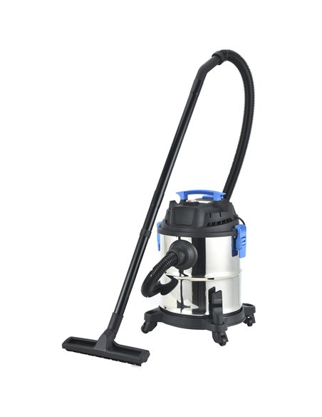 Professional Stainless Steel Wet & Dry Vacuum Cleaner with Blower Function, 20L 1200W - Ideal for Commercial Kitchens