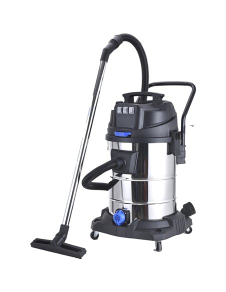 Professional Stainless Steel Wet & Dry Vacuum Cleaner with Blower Function, Triple Motor Socket, 50L 3000W for Commercial Kitche