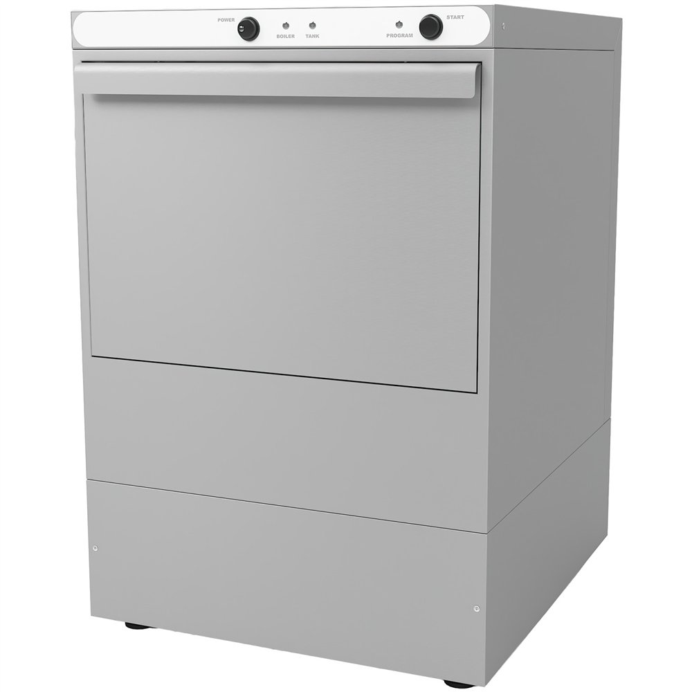 Professional Commercial Glasswasher with 400mm Basket, Rinse, Detergent & Drain Pump - Ideal for Busy Kitchens, Made in Europe