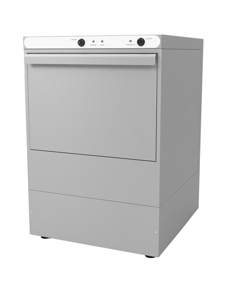 Professional Commercial Glasswasher with 400mm Basket, Rinse, Detergent & Drain Pump - Ideal for Busy Kitchens, Made in Europe