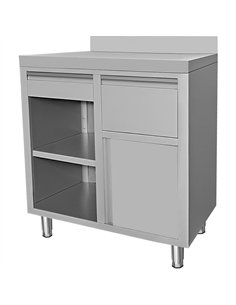 Professional Stainless Steel Tall Coffee Station Table with Drawer 1000×600×1150mm for Commercial Kitchens 2