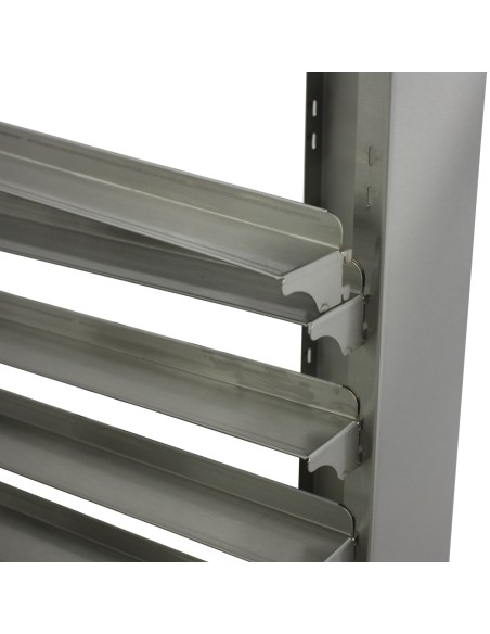 Professional Stainless Steel Combi/Convection Oven Base with 7-Layer GN Pan Rack, Mobile with Wheels, Fits 400x600mm Pans - Idea
