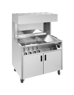 Professional Commercial Electrical Food & Chips Warmer Station FW10 Stainless Steel 1000x700x1560mm for Busy Kitchens