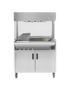 Professional Commercial Electrical Food & Chips Warmer Station FW10 Stainless Steel 1000x700x1560mm for Busy Kitchens 2
