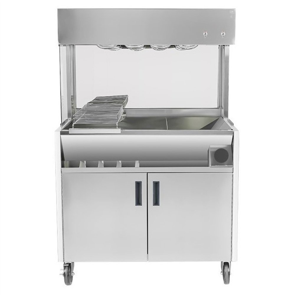 Professional Commercial Electrical Food & Chips Warmer Station FW10 Stainless Steel 1000x700x1560mm for Busy Kitchens