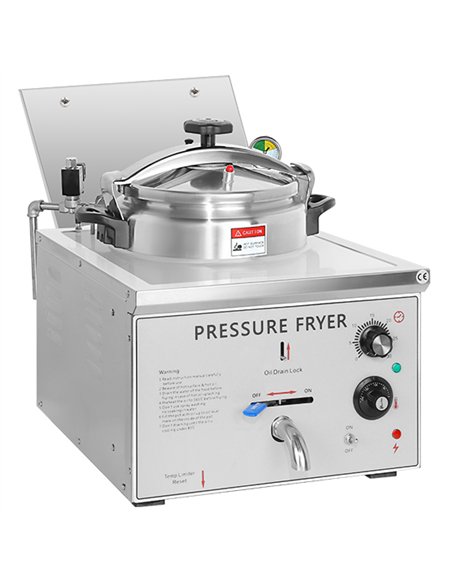 Professional Stainless Steel 16L Commercial Pressure Fryer YXDT16, 570x440x520mm - Ideal for Busy Kitchens