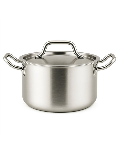 Professional Stainless Steel 2.5L Stew Pot 180mm x 100mm Height for Commercial Kitchens