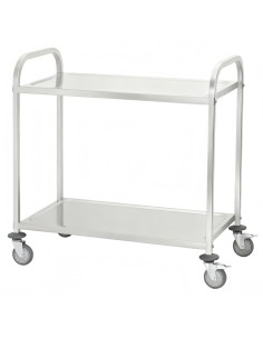 Professional 2-Tier Stainless Steel Serving Trolley 850×450×900 mm for Commercial Kitchens