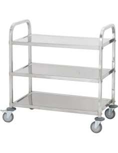 Professional Stainless Steel 3-Tier Service Trolley 950×500×950 mm for Commercial Kitchens