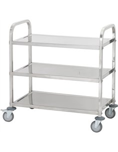 Professional 3-Tier Stainless Steel Serving Trolley 850×450×900 mm for Commercial Kitchens