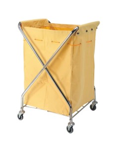 Professional Stainless Steel X-Type Folding Laundry Trolley 700×670×1040 mm for Busy Kitchens