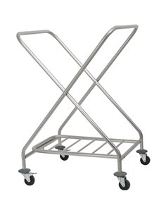 Professional Stainless Steel X-Type Folding Laundry Trolley 700×670×1040 mm for Busy Kitchens 2
