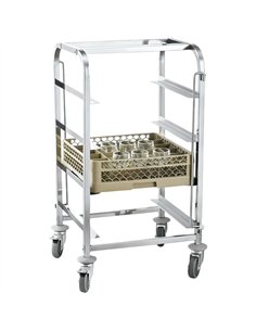 Professional 4 Tier Stainless Steel Dishwasher Basket Trolley 505×550×1000mm for Commercial Kitchens
