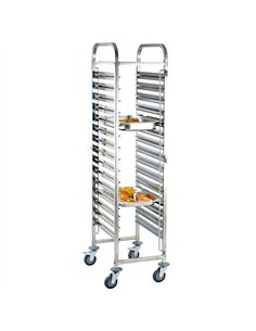 Professional Stainless Steel GN Pan Trolley, 1/1 GN, 15 Tier, 380×550×1700mm - Ideal for Commercial Kitchens