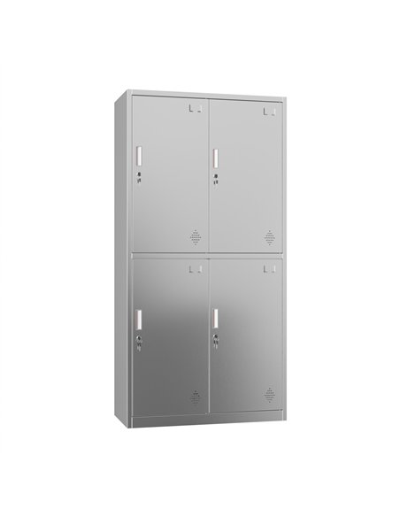 Professional Stainless Steel 4-Door Locker 1800x900x420 mm for Commercial Kitchens