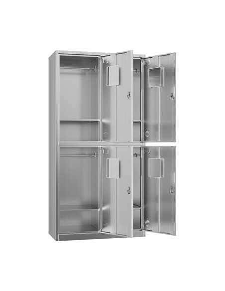 Professional Stainless Steel 4-Door Locker 1800x900x420 mm for Commercial Kitchens