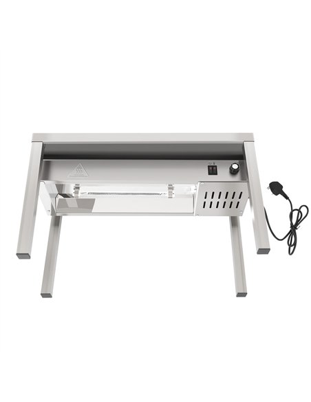 Professional Single Tier Heated Gantry with Heat Bridge 600×335×350mm for Commercial Kitchens