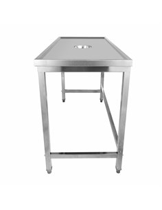 Professional Stainless Steel Waste Disposal Table with 4 Side Up Marine Edge, 1800x600x900mm - Ideal for Commercial Kitchens 2