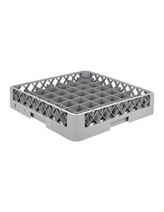 Professional Commercial Cups/Glass Rack with 49 Compartments, 500x500x100mm, Grey - Ideal for Busy Kitchens