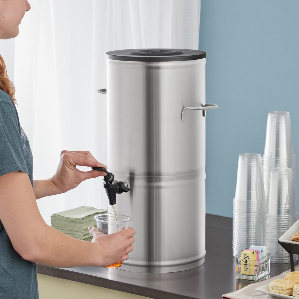 Commercial Stainless Steel Hot &amp Cold Beverage Dispenser 7.5 litres  | Stalwart DA- CFTD2GR