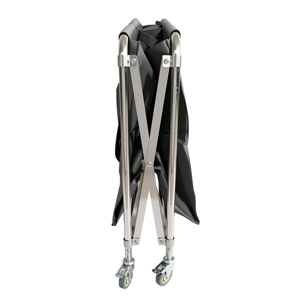 Professional Stainless Steel Foldable Laundry Trolley with 2 Bags – 895 × 660 × 860 mm for Catering Businesses