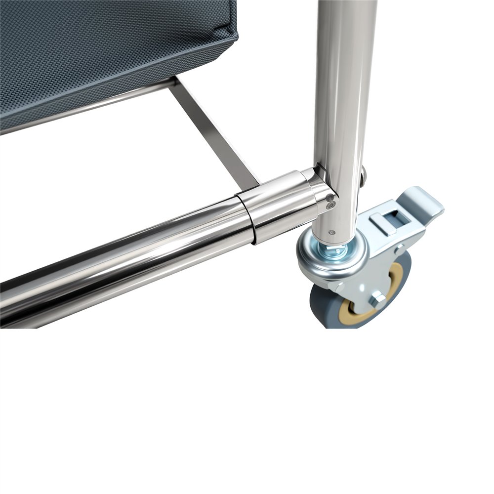 Professional Stainless Steel Foldable Laundry Trolley with 2 Bags – 895 × 660 × 860 mm for Catering Businesses