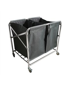 Professional Stainless Steel Foldable Laundry Trolley – 660×495×860mm for Commercial Kitchens
