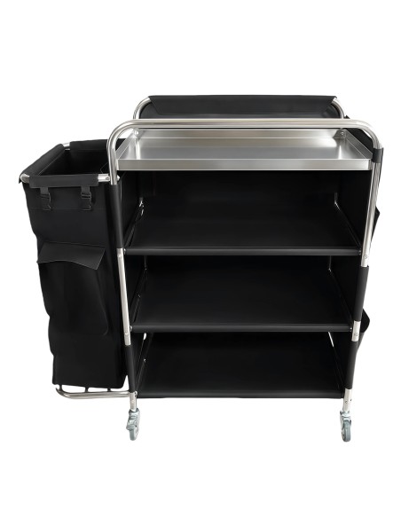 Professional Stainless Steel Laundry Trolley with Shelves – 1110×490×1125mm Silver for Commercial Kitchens