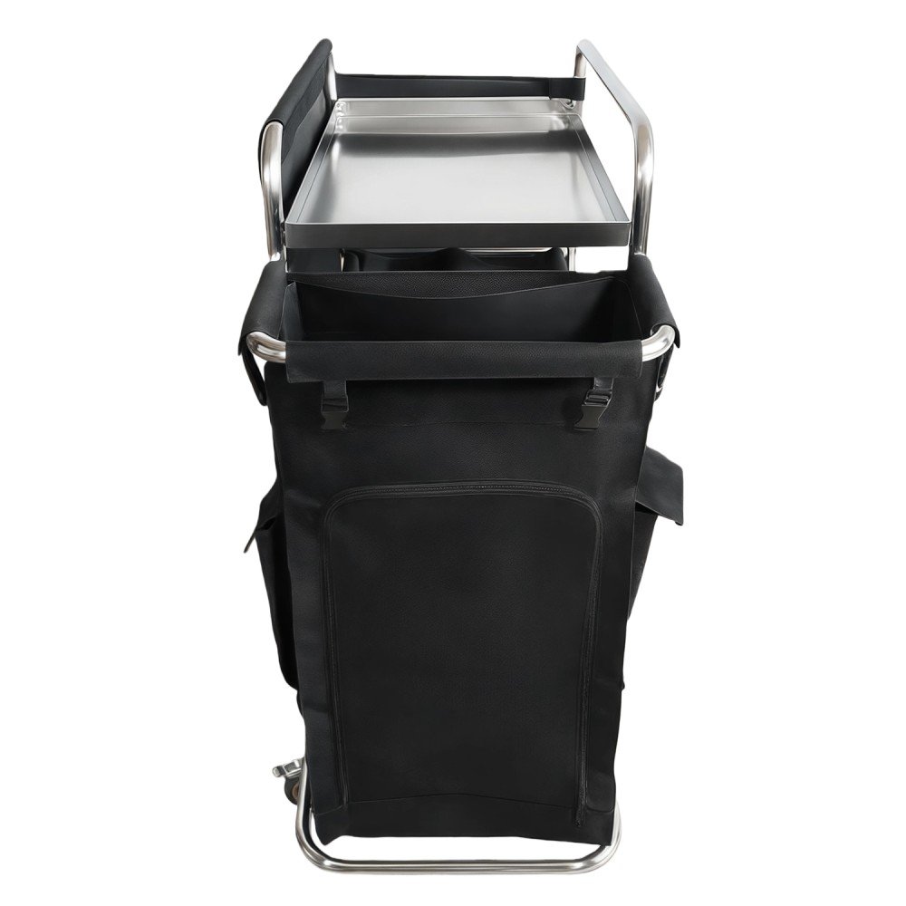 Professional Stainless Steel Laundry Trolley with Shelves – 1110×490×1125mm Silver for Commercial Kitchens