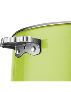 Professional Triple-Layer Stainless Steel 4.5L Casserole with Glass Lid, Green - Ideal for Commercial Kitchens 2