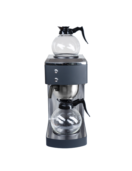 Professional Commercial Coffee Machine with Stainless Steel Funnel & 2 Glass Decanters – 203×383×455mm | Ideal for Catering Busi