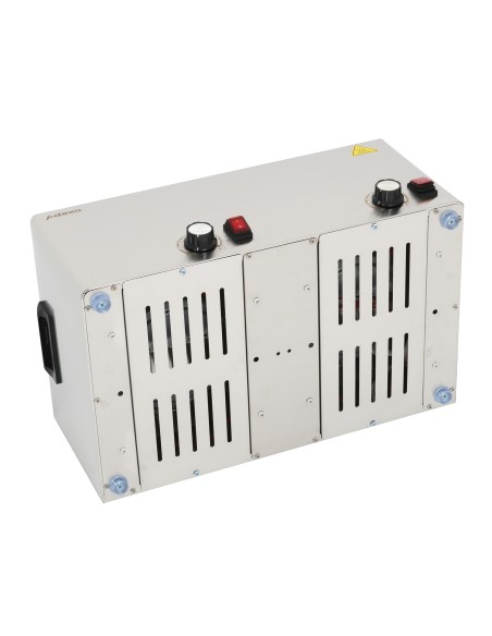 Professional Hot Dog / Sausage Warmer with Hinged Covers, 2 x 8 Litres - Ideal for Commercial Kitchens