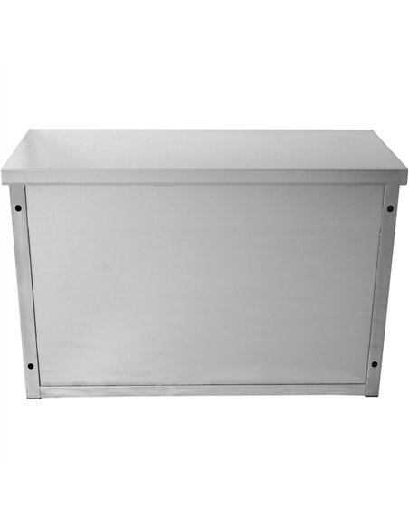 Professional Stainless Steel Wall Cabinet with Sliding Door 1600x400x800mm for Commercial Kitchens