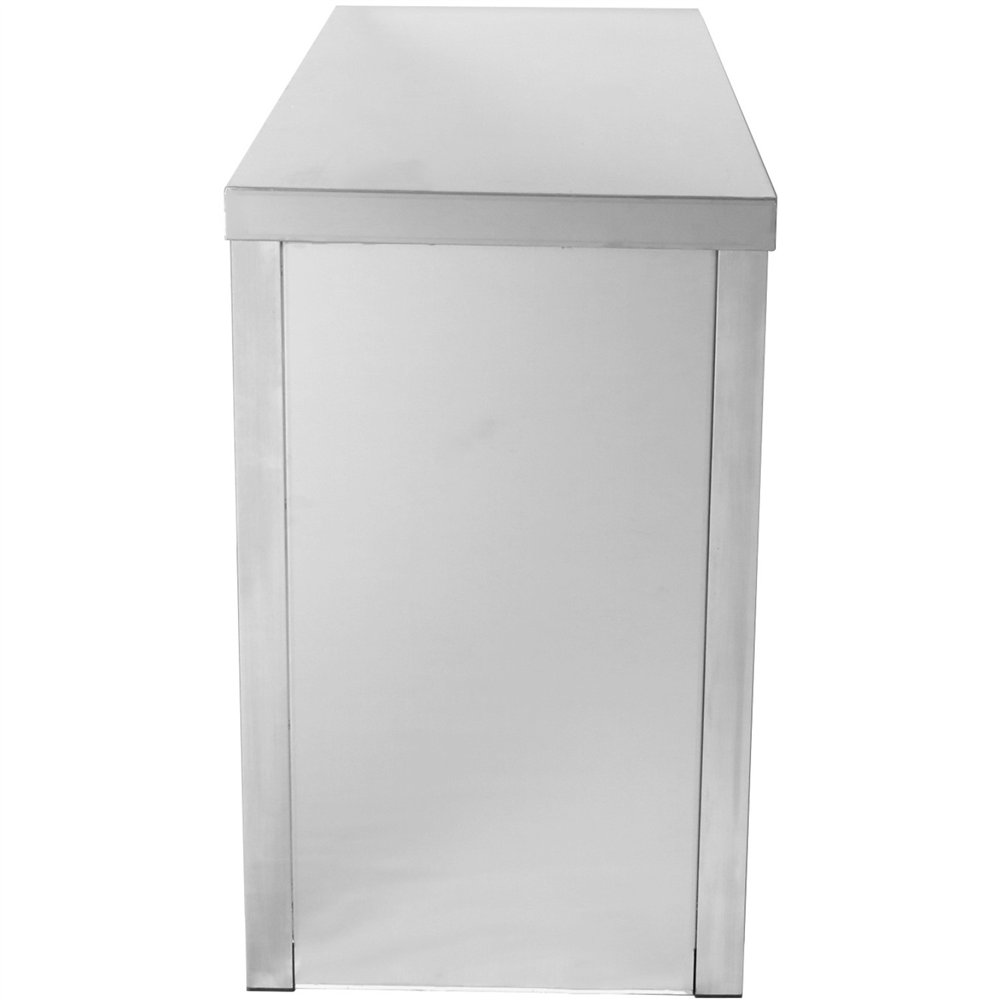 Professional Stainless Steel Wall Cabinet with Sliding Door 1600x400x800mm for Commercial Kitchens