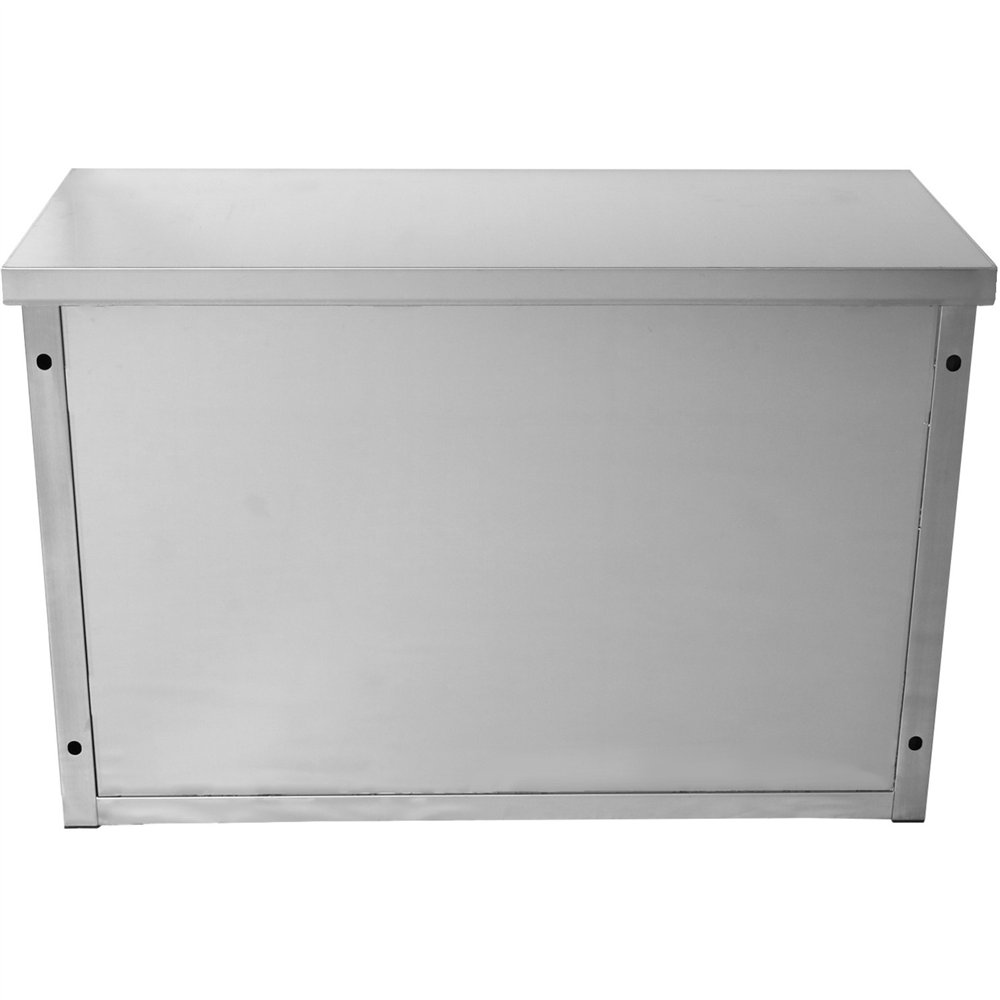 Professional Stainless Steel Wall Cabinet with Sliding Door 2000x400x800mm for Commercial Kitchens