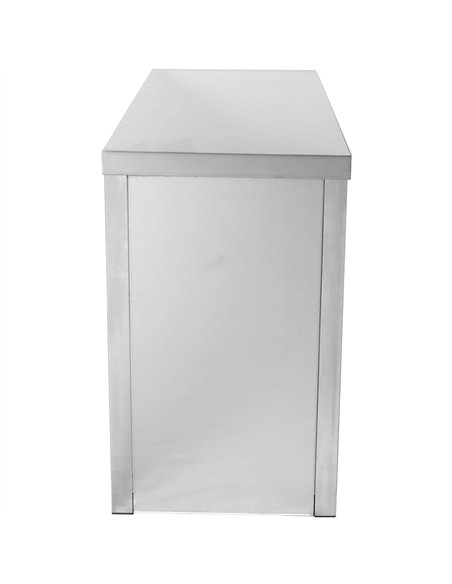 Professional Stainless Steel Wall Cabinet with Sliding Door 2000x400x800mm for Commercial Kitchens