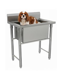 Professional Stainless Steel Pet Grooming Bath Tub with Drainer Set for Catering Businesses