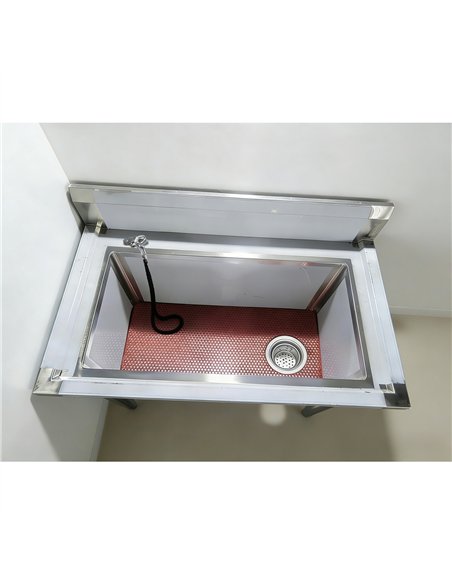 Professional Stainless Steel Pet Grooming Bath Tub with Drainer Set for Catering Businesses