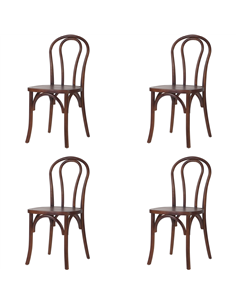Professional Bentwood Dining Chair in Light Walnut - Ideal for High-Demand Catering Kitchens