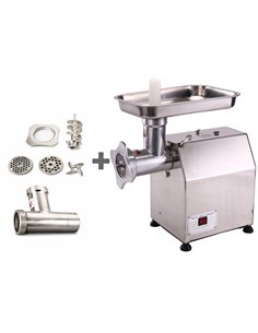 Professional Commercial Electric Meat Grinder/Mincer in Stainless Steel for High-Demand Kitchens - 440×220×460mm Size