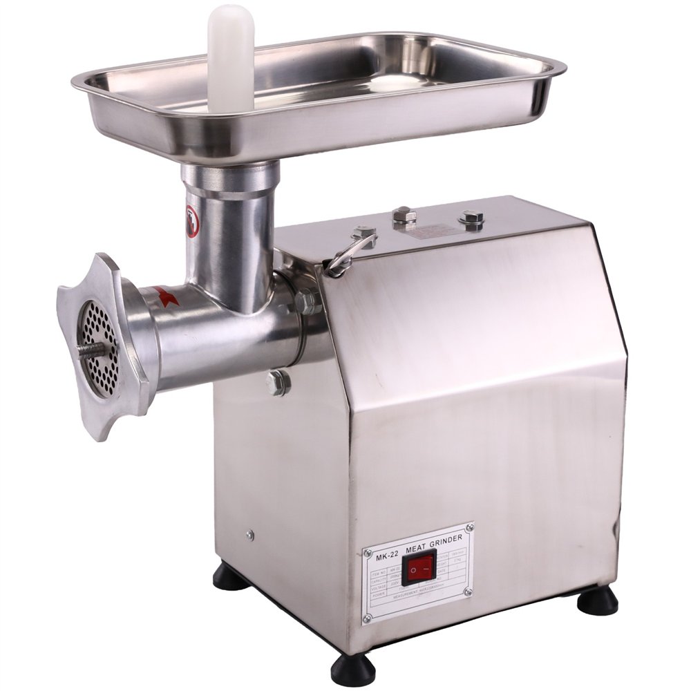 Professional Commercial Electric Meat Grinder/Mincer in Stainless Steel for High-Demand Kitchens - 440×220×460mm Size