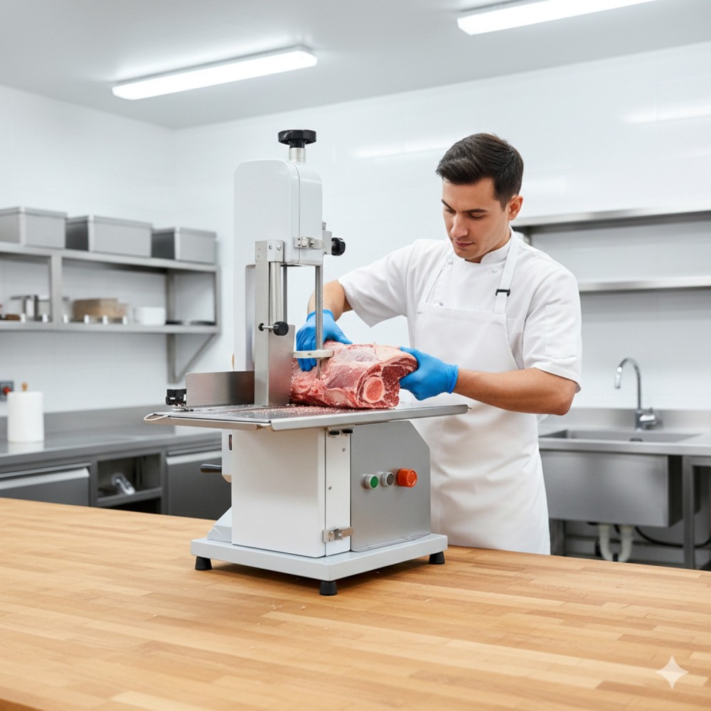 Professional Electric Bone Saw Machine | Meat & Bone Cutter for High-Demand Kitchens | Size: 540×480×880mm