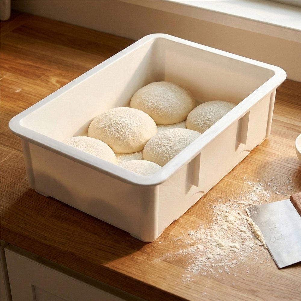 Professional Pizza Dough Storage Container, Polypropylene 452×324×160mm, Ideal for Busy Commercial Kitchens