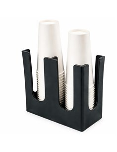 Professional Polypropylene Cup Holder in Black for Commercial Kitchens, 200×220×120mm - Perfect for Catering Businesses