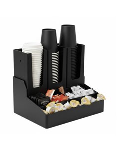 Professional 2-Tier Coffee Shelf, 265 x 355 x 380 mm, Black for High-Demand Commercial Kitchens