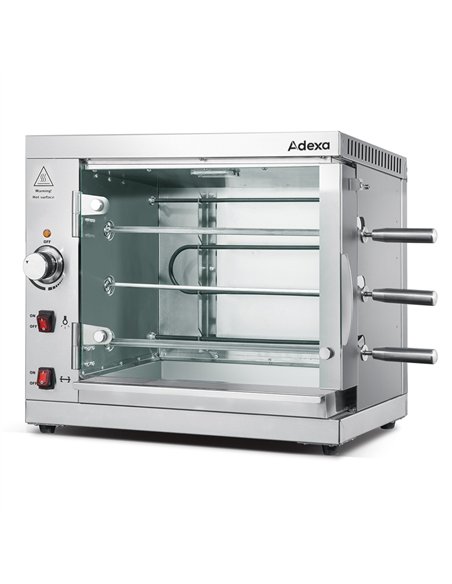 Commercial Electric Chicken Rotisserie Oven 3 Rods 2kW 760x380x500mm | Professional CS25KTE3T