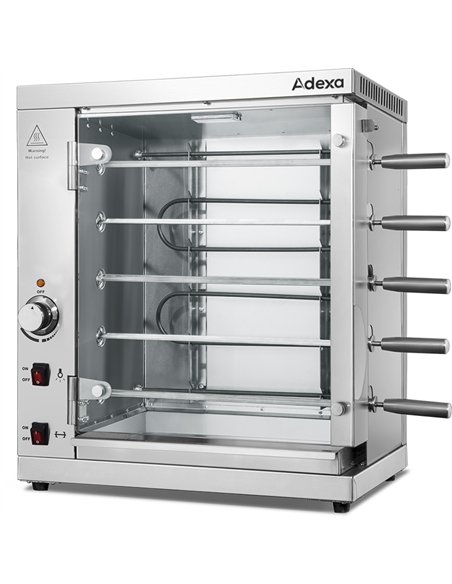 Commercial Electric Chicken Rotisserie Oven 5 Rods 3kW 760x380x700mm | Professional CS25KTE5T