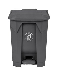 Commercial Pedal Waste Bin 30L Grey HDPE 430 x 402 x 436mm | Professional CS25XDL30K7GREY